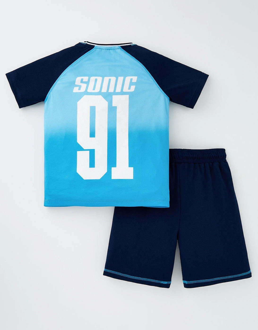 2 Piece Football T-shirt And Short Set - Blue
