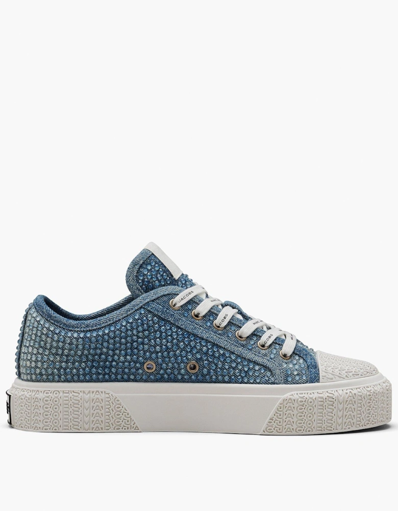 The Crystal Denim Sneakers - Light Blue