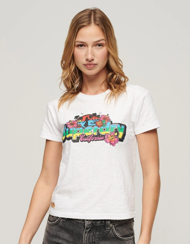 Cali Sticker Fitted T-shirt - Multi