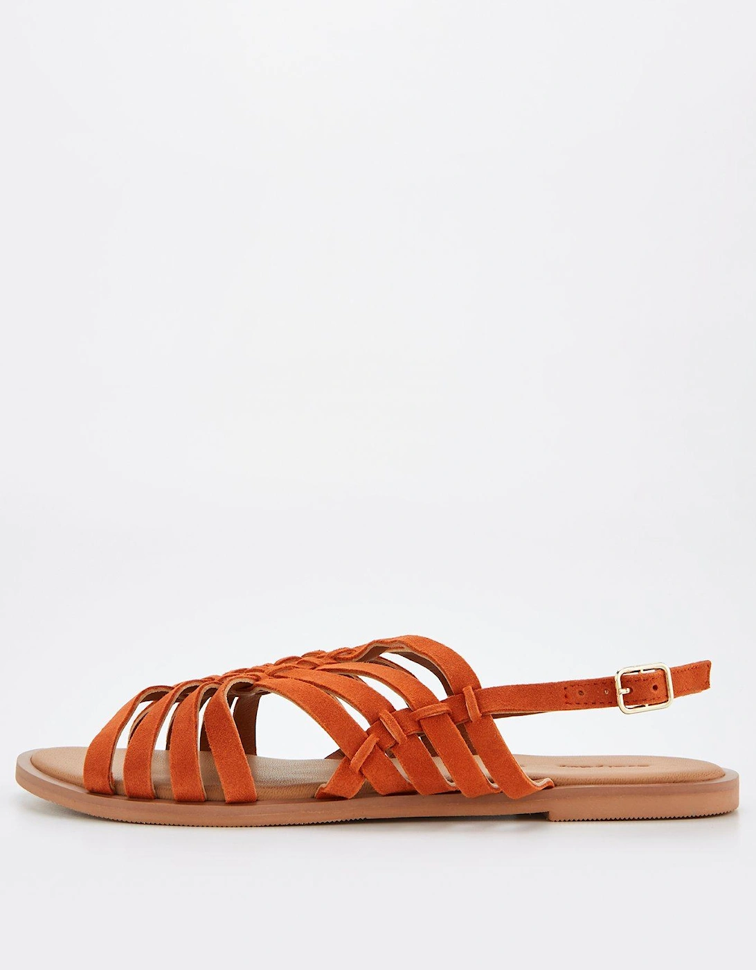 Extra Wide Fit Leather Strappyweave Sandal