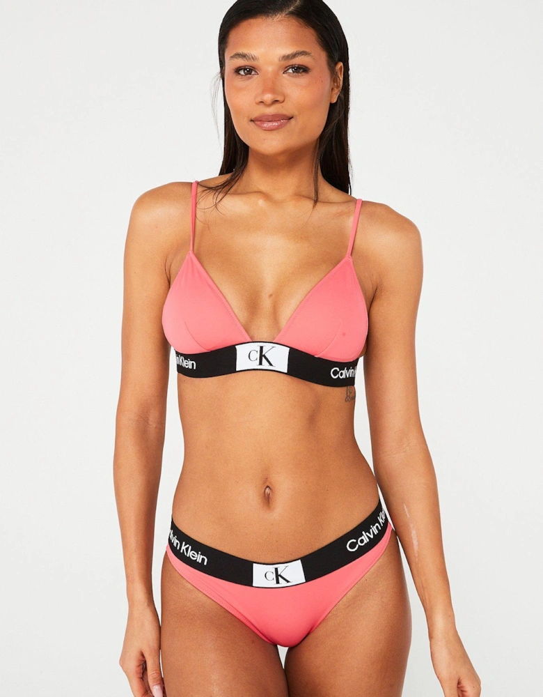 Triangle Logo Bikini Top - Pink