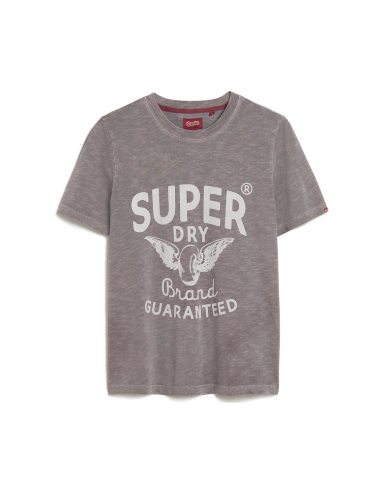 Archive Kiss Print Relaxed T-Shirt - Grey
