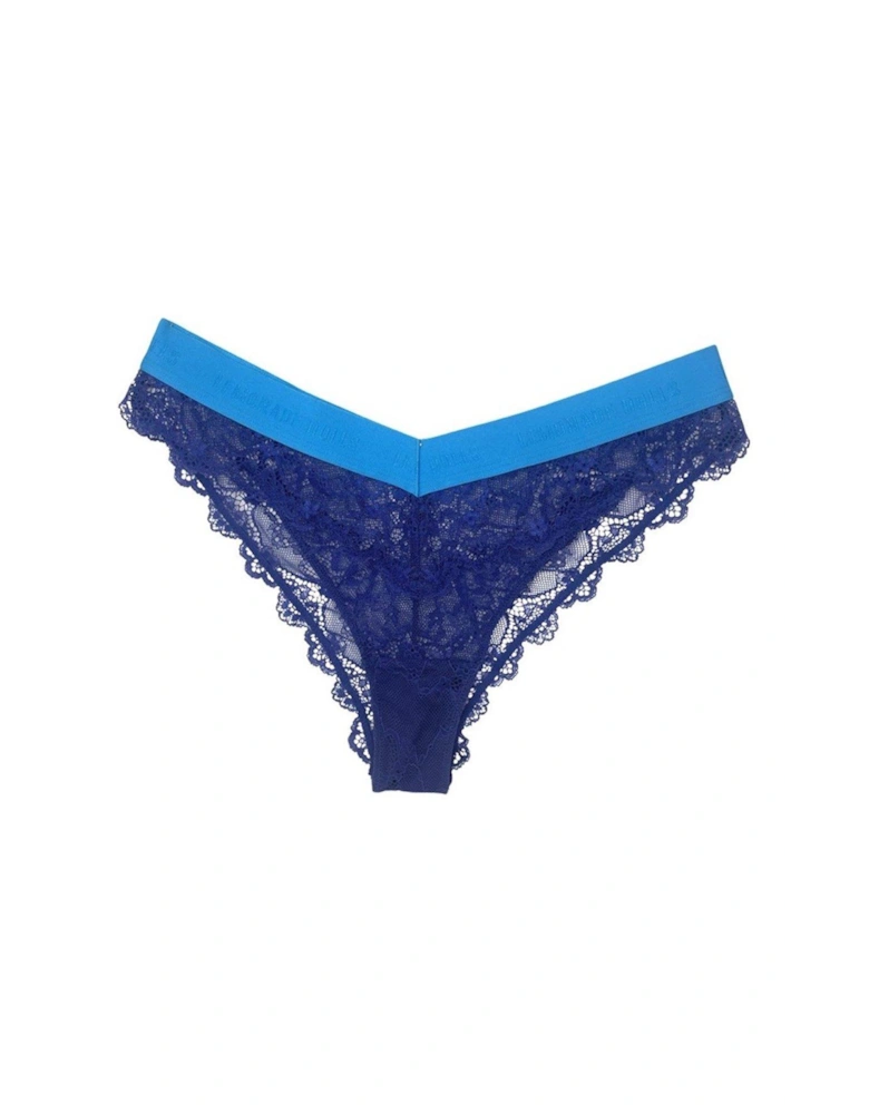 Lace V-Brazilian - Blue