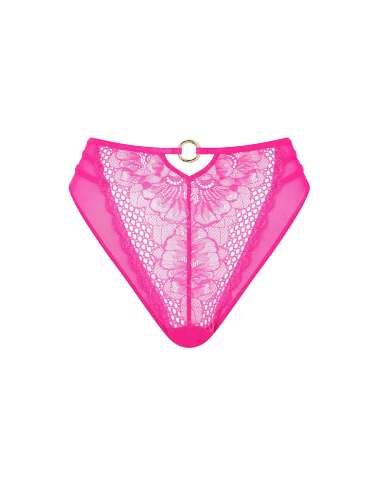 Compelling High Waist Brazilian - Bright Pink
