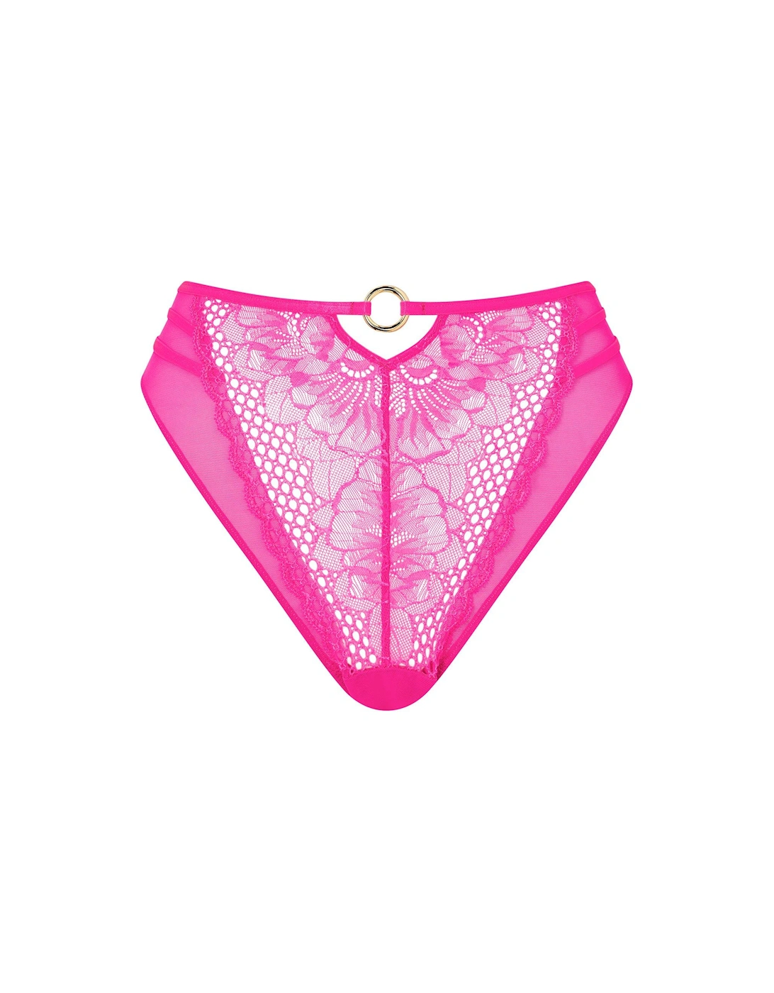 Compelling High Waist Brazilian - Bright Pink