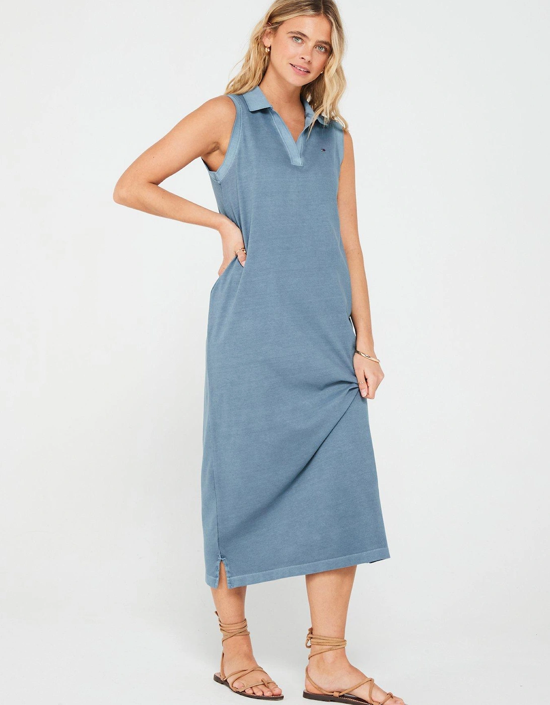 Polo Midi Dress - Blue