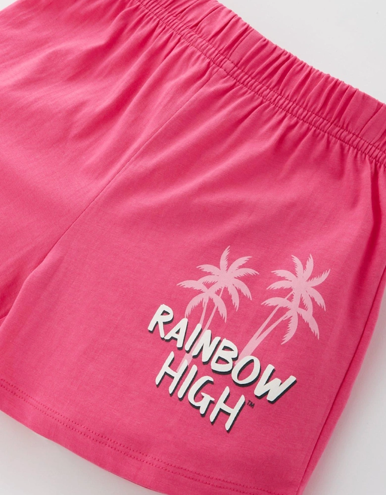 Palm Tree Short Pyjamas - Pink