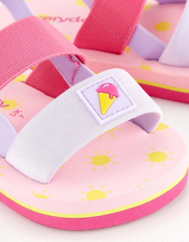 Girls Ice Cream EVA Elastic Sandal - Pink
