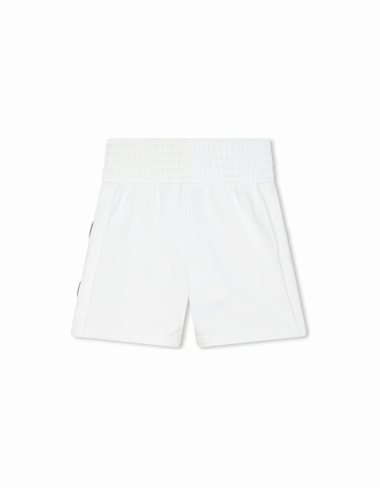 White Eyelet Sweat Short Set