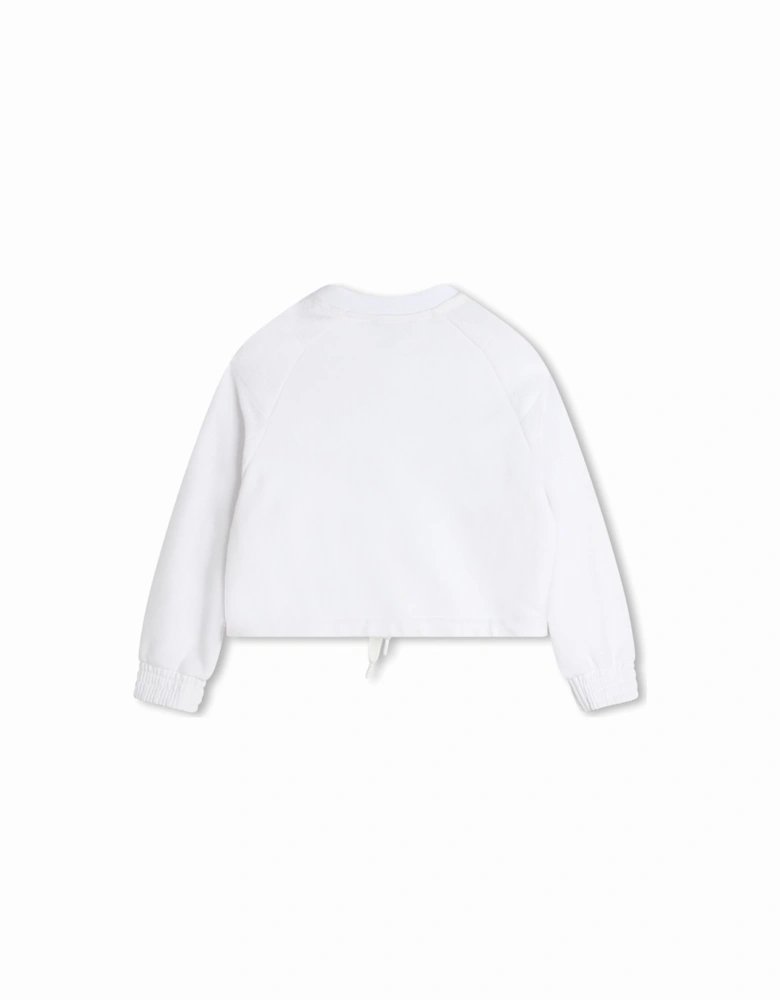 White Eyelet Sweat Short Set