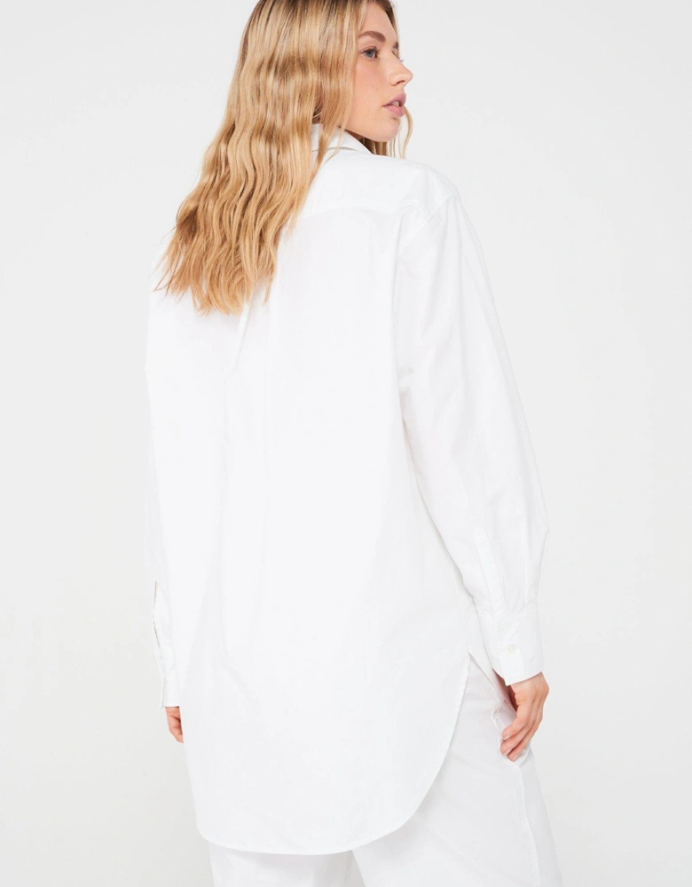 Long Sleeve Utility Shirt - White