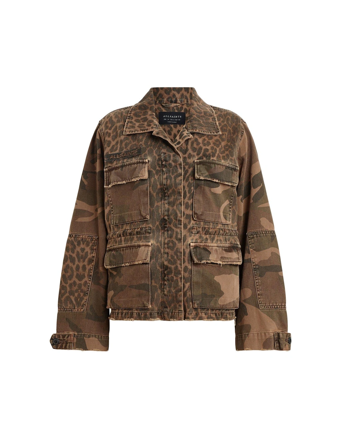Finch Leopard Camouflage Print Jacket - Brown