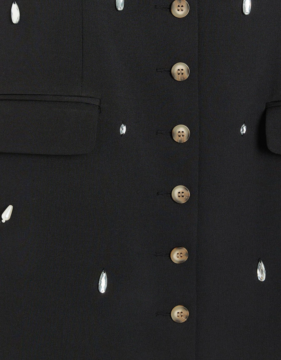 Waistcoat Mini Dress - Black