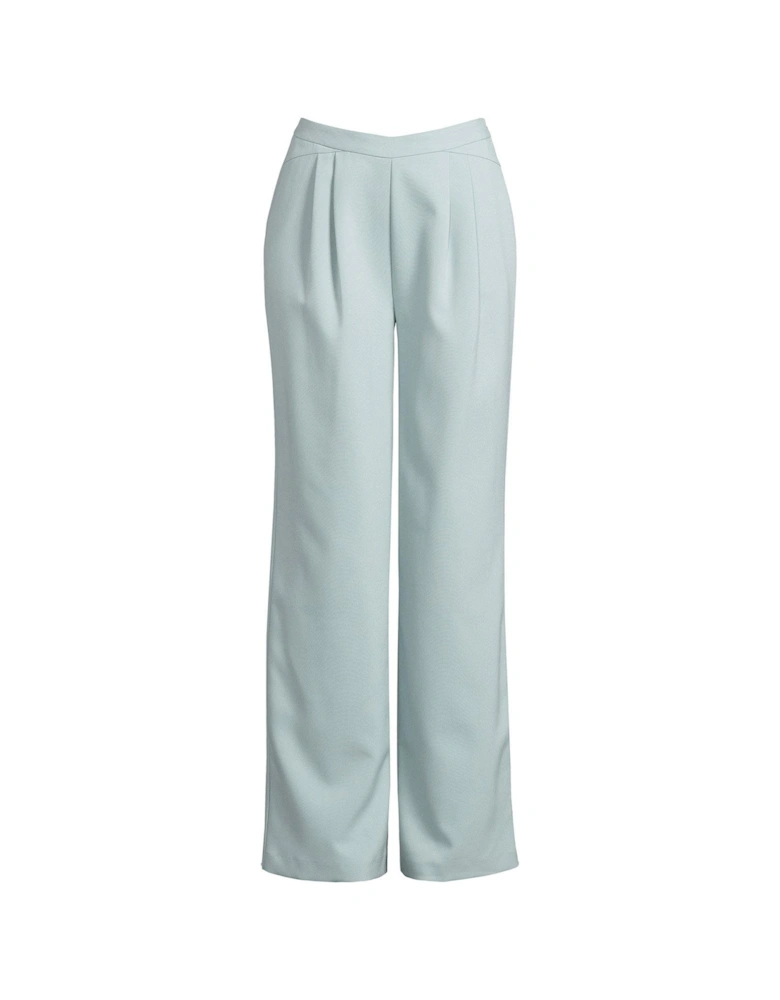 Co-Ord Formal Tailored Wide Leg Trousers - Dusky Blue