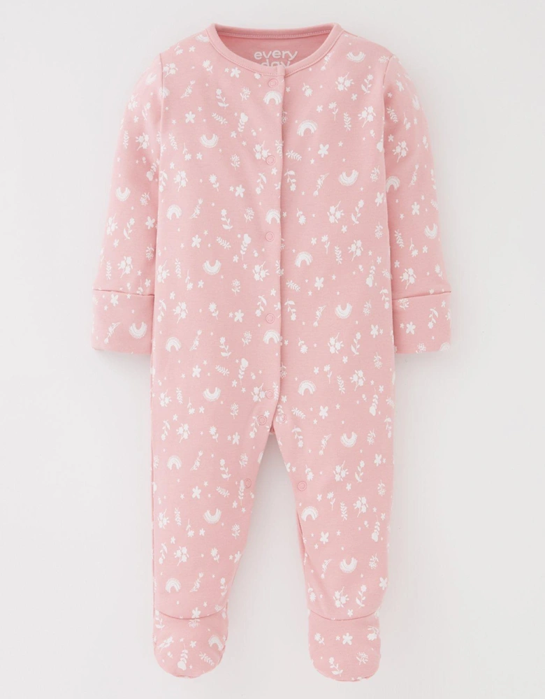 Baby Girl 3 Pack Multi Print Sleepsuit
