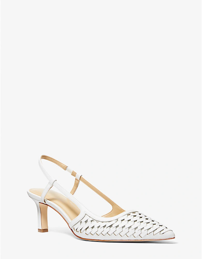 Alora Hand-Woven Leather Slingback Pump