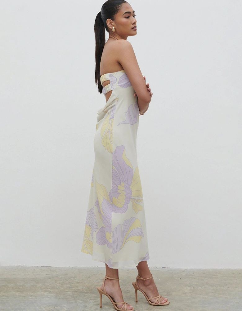 Heather Bandeau Printed Midaxi Dress - Lilac