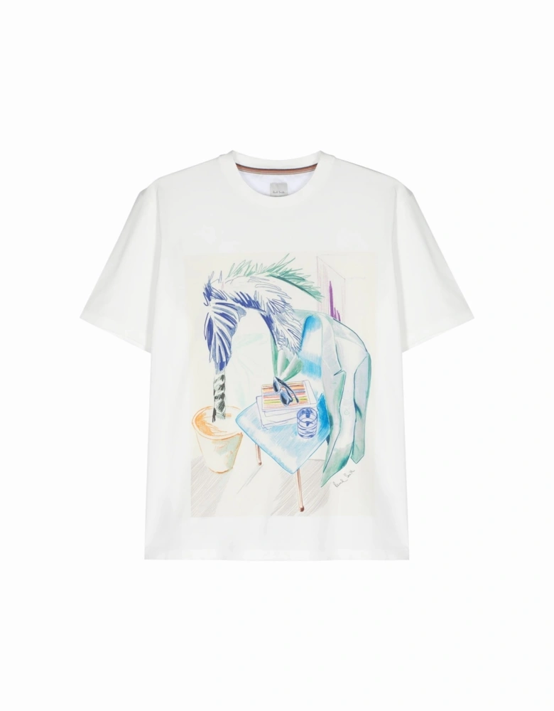 Sketchbook Print T-shirt White