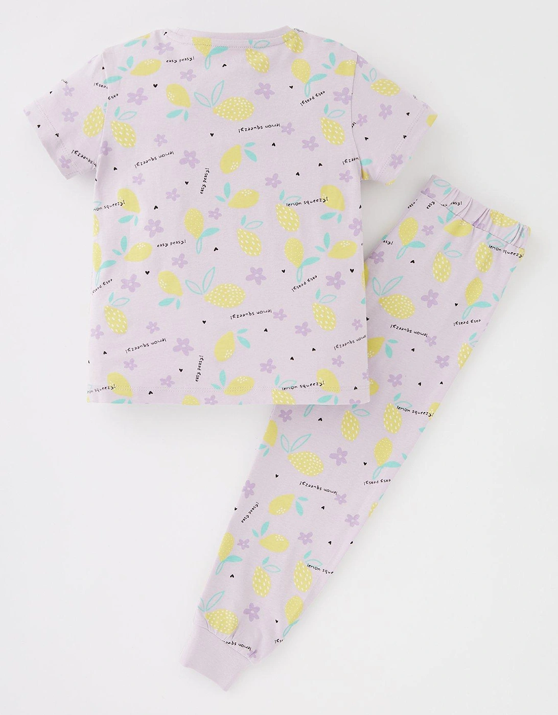Girls SS Lemon Print Pyjama