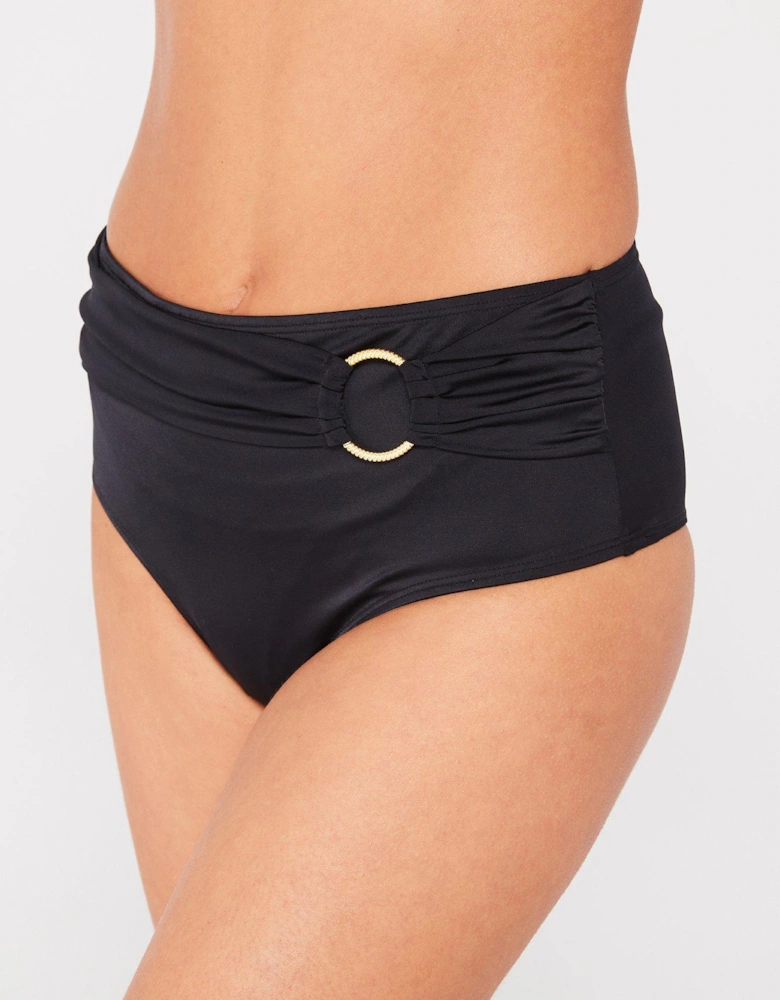 Azores Midi Bikini Brief - Black