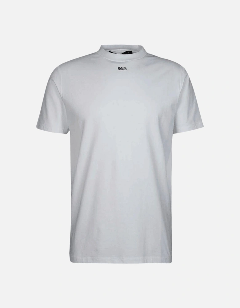 Cotton Print Logo White T-Shirt