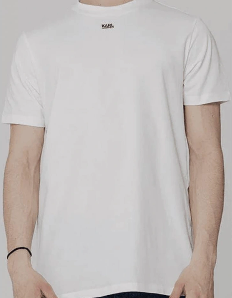 Cotton Print Logo White T-Shirt