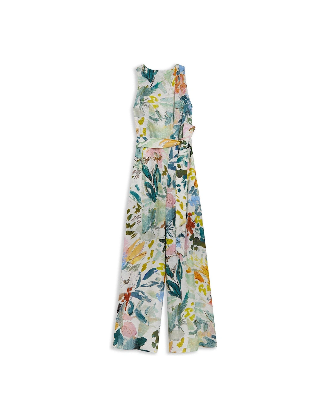 LAYLAS Printed Halterneck Jumpsuit - Off White