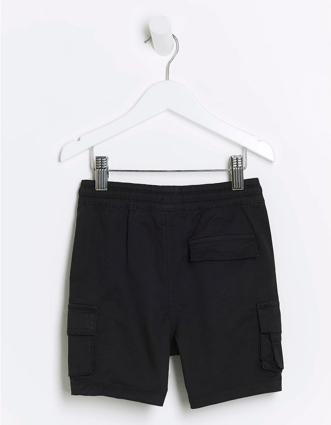Mini Boys Cargo Shorts - Black