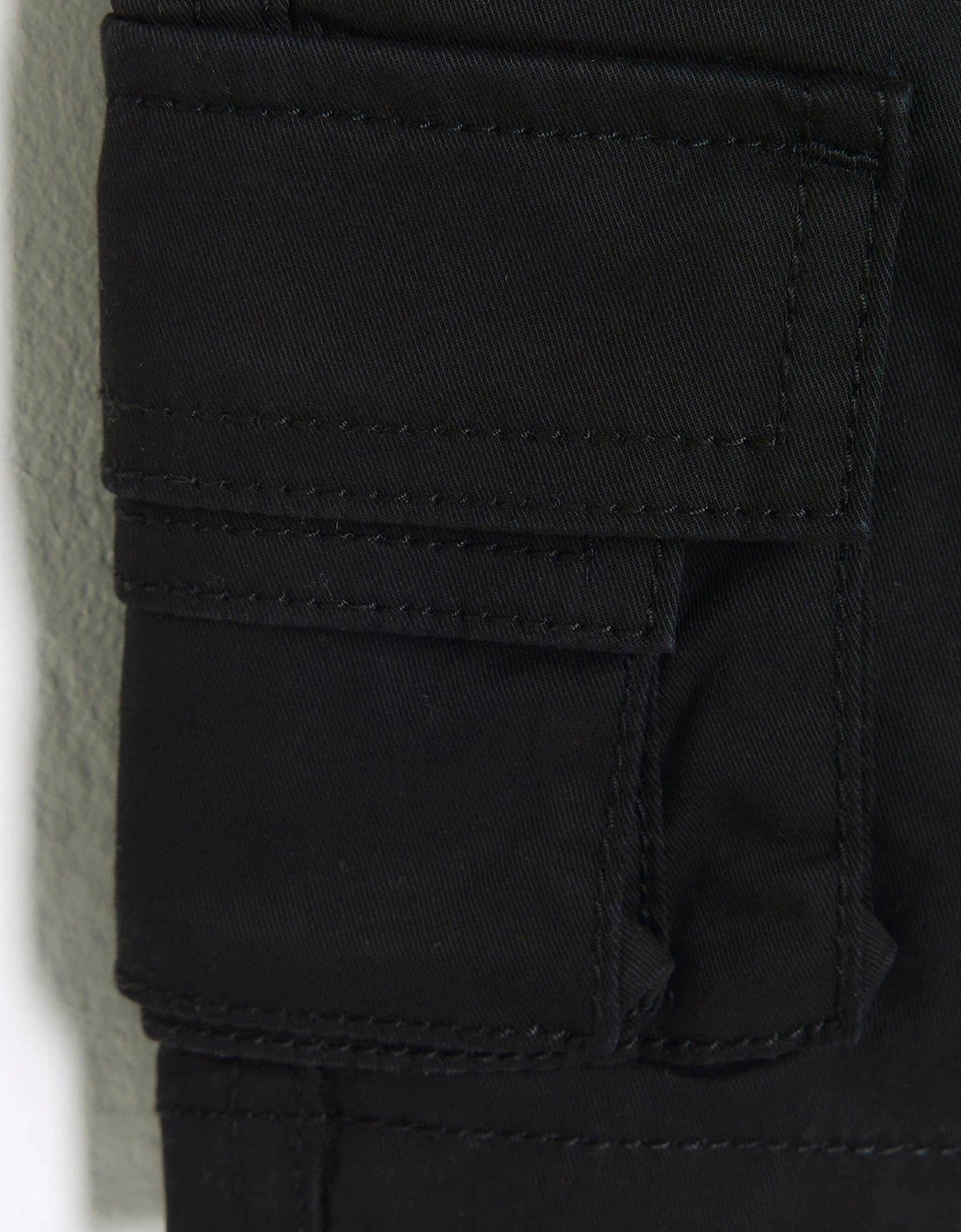 Mini Boys Cargo Shorts - Black