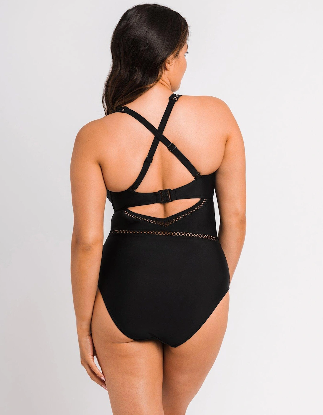 First Class Plunge Swimsuit Black