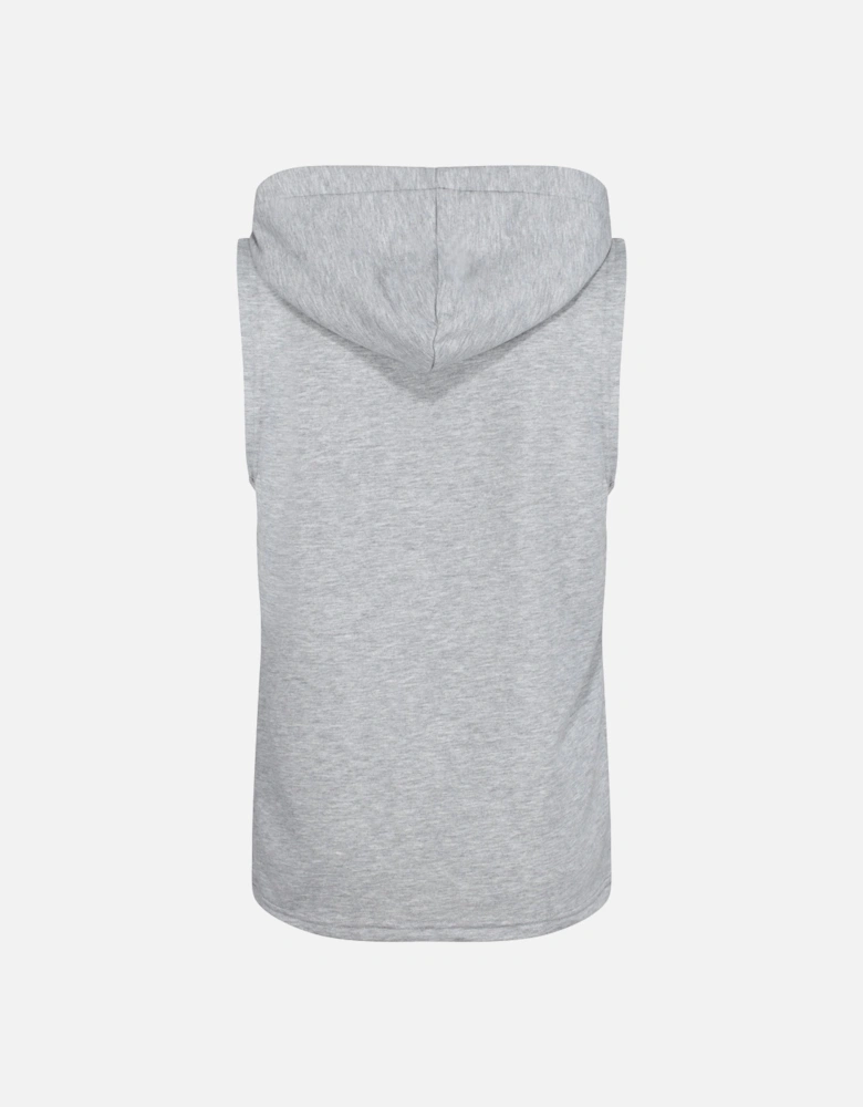 Basic Hooded Sleeveless Tank | Grey Marl