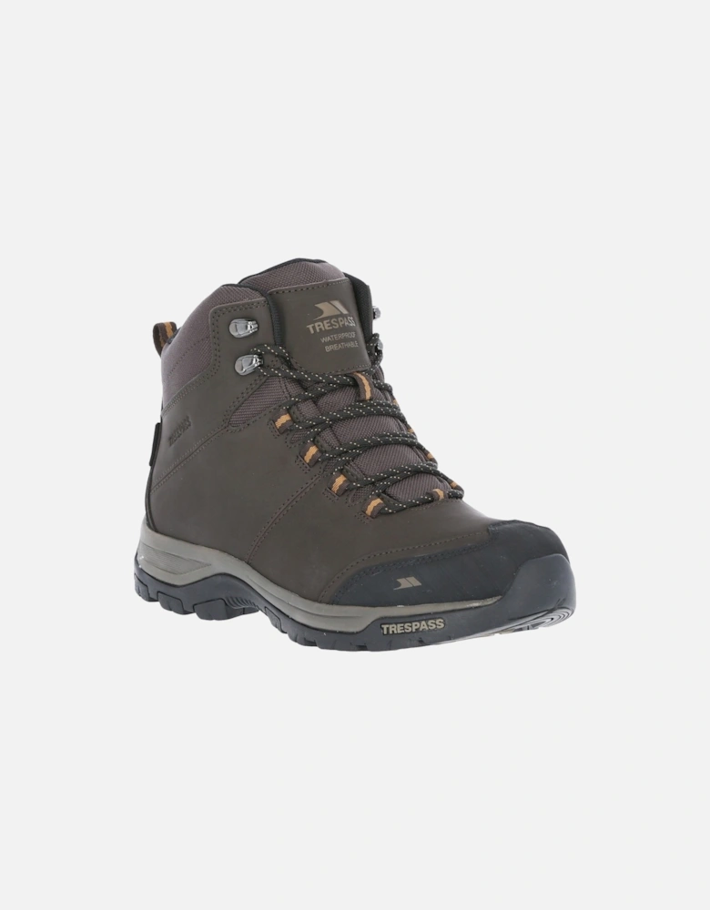 Mens Hiram Leather Waterproof Boots - Earth