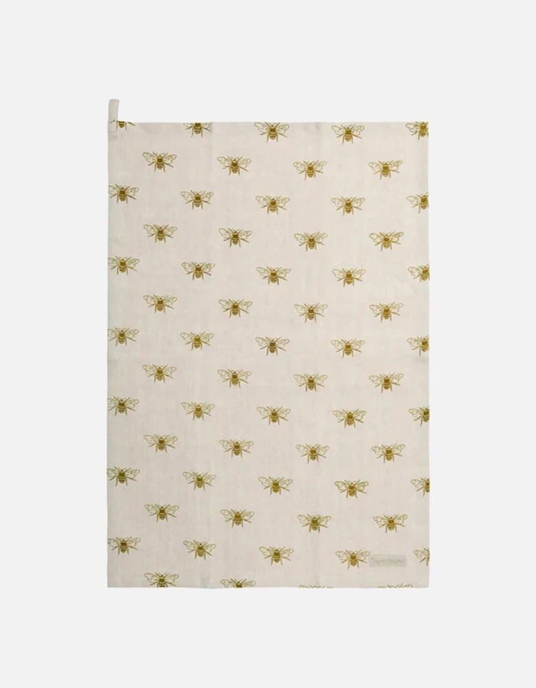 Bees Linen Tea Towel