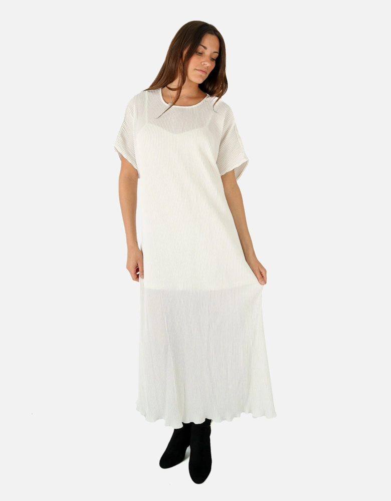 Ivy Pleat White Dress