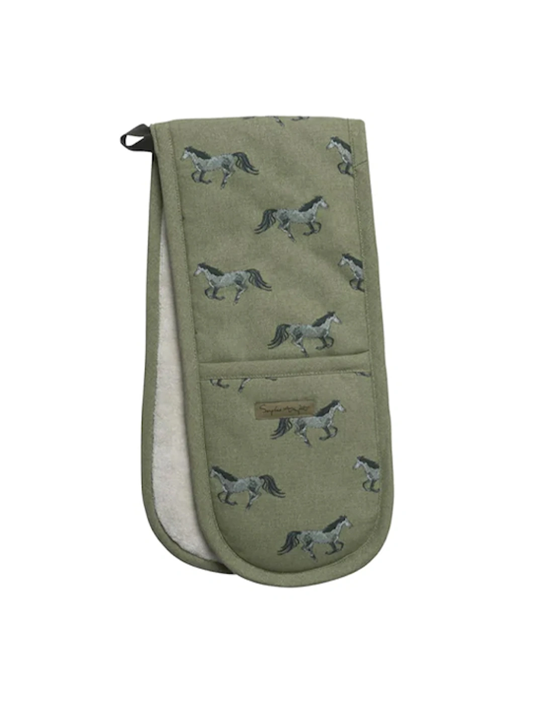 Double Oven Glove Grey Horse, 3 of 2