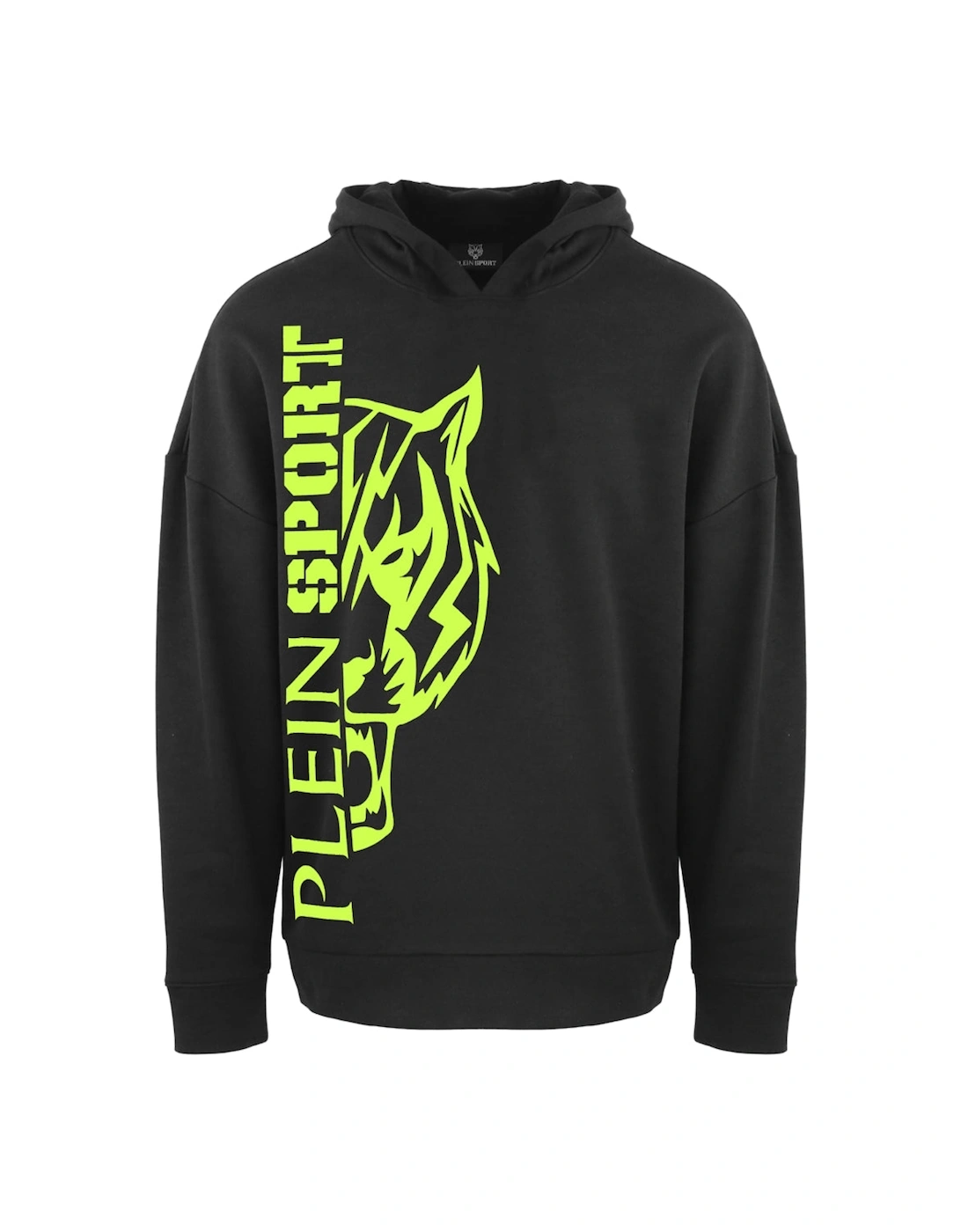 Men's Plein Sport Side Logo Black Hoodie - Size: 42