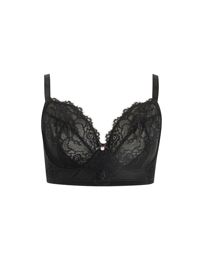 Lace & Logo Longline Bra