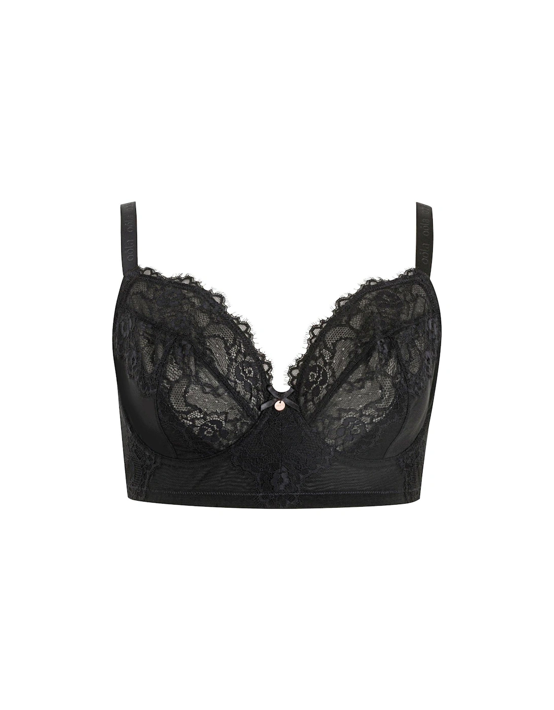 Lace & Logo Longline Bra