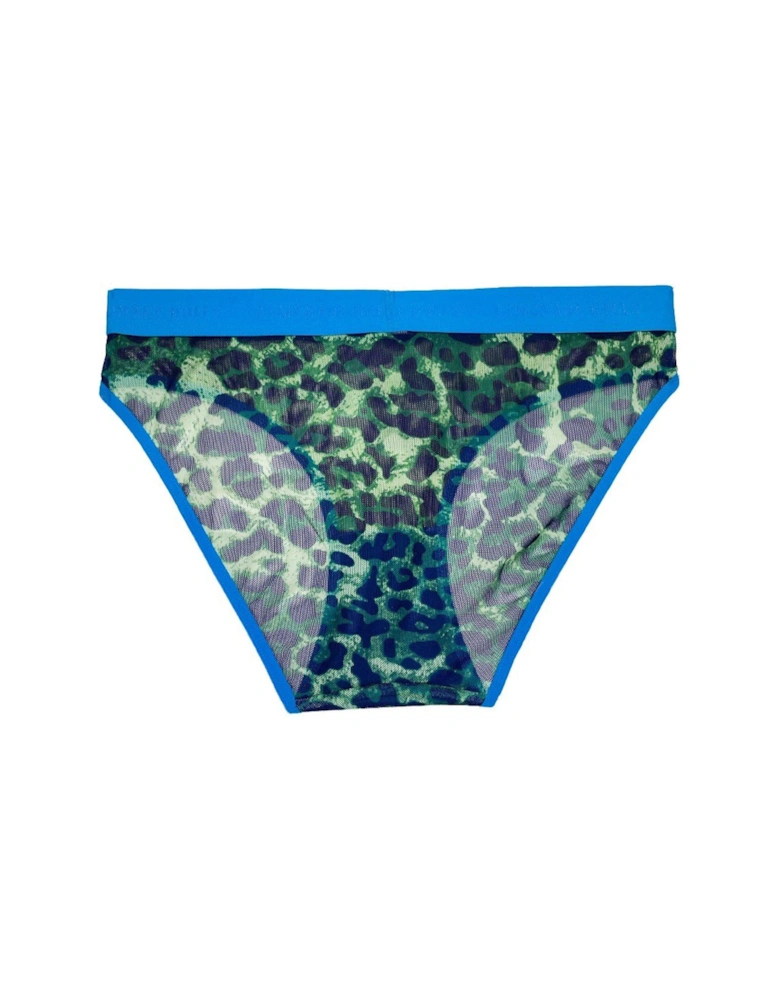 Mesh Brief - Green Leopard