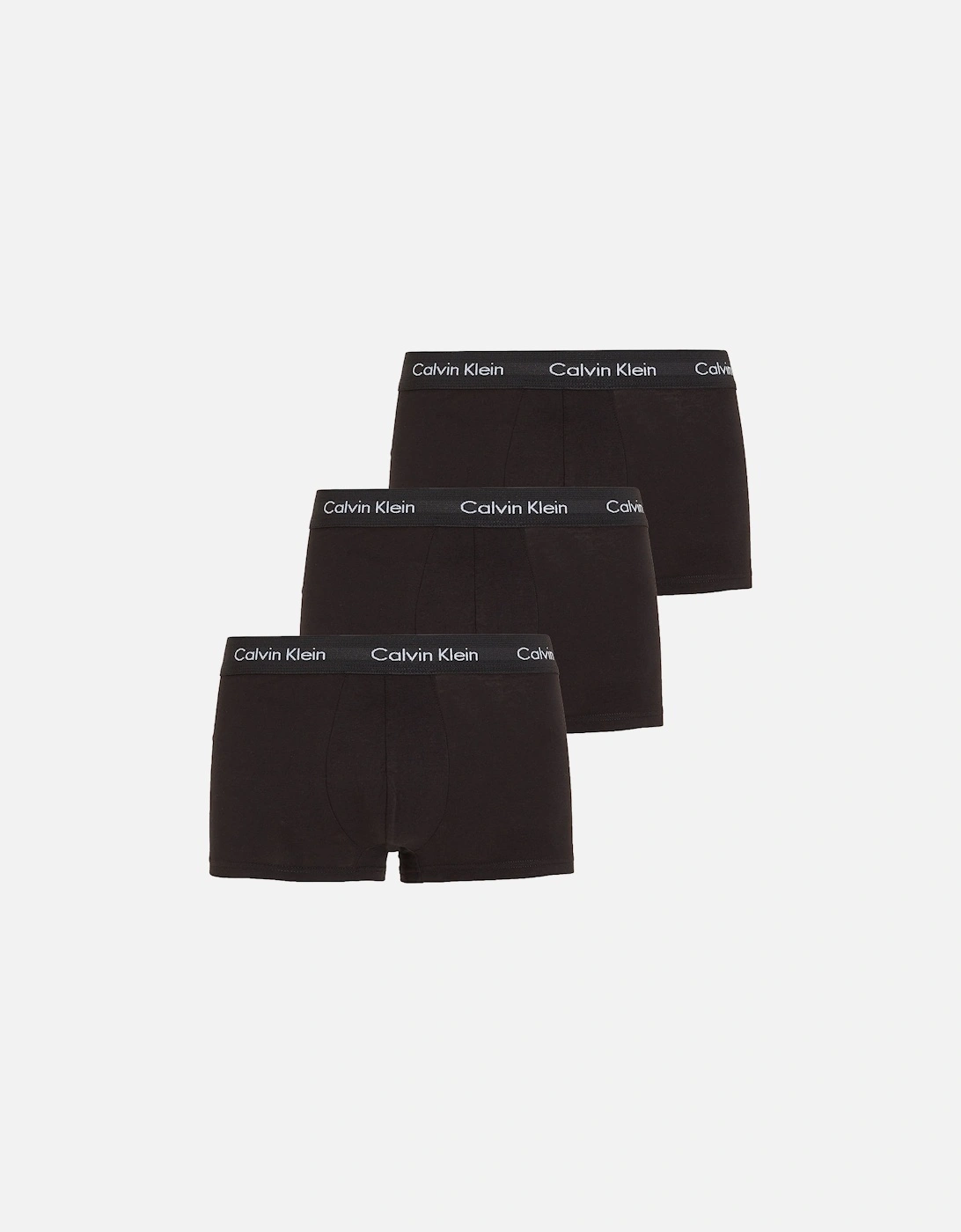 3-Pack Low-Rise Cotton Stretch Boxer Trunks, Black, 8 of 7