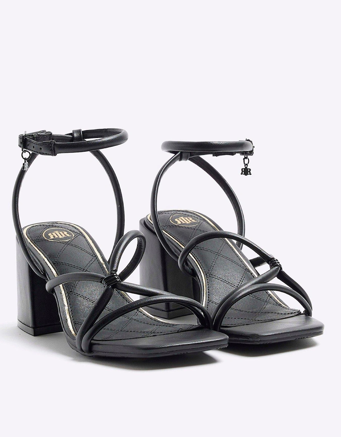 Clipped Heeled Sandal - Black
