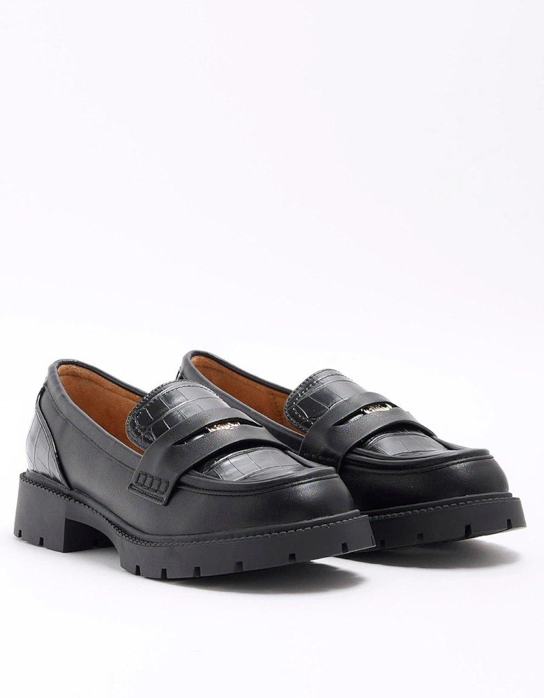 Penny Coin Loafer Shoe - Black