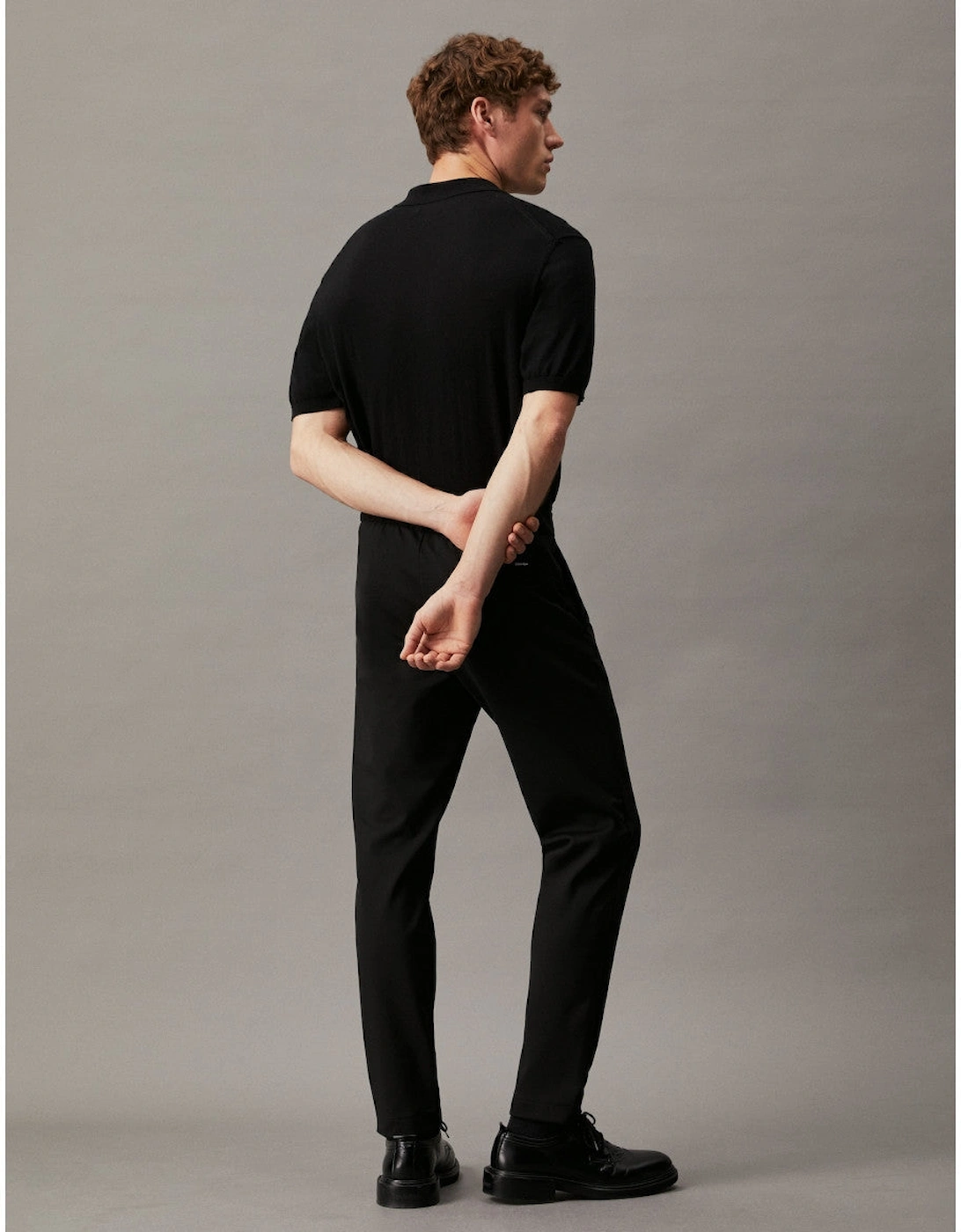 Cotton Silk Polo Shirt BEH Black