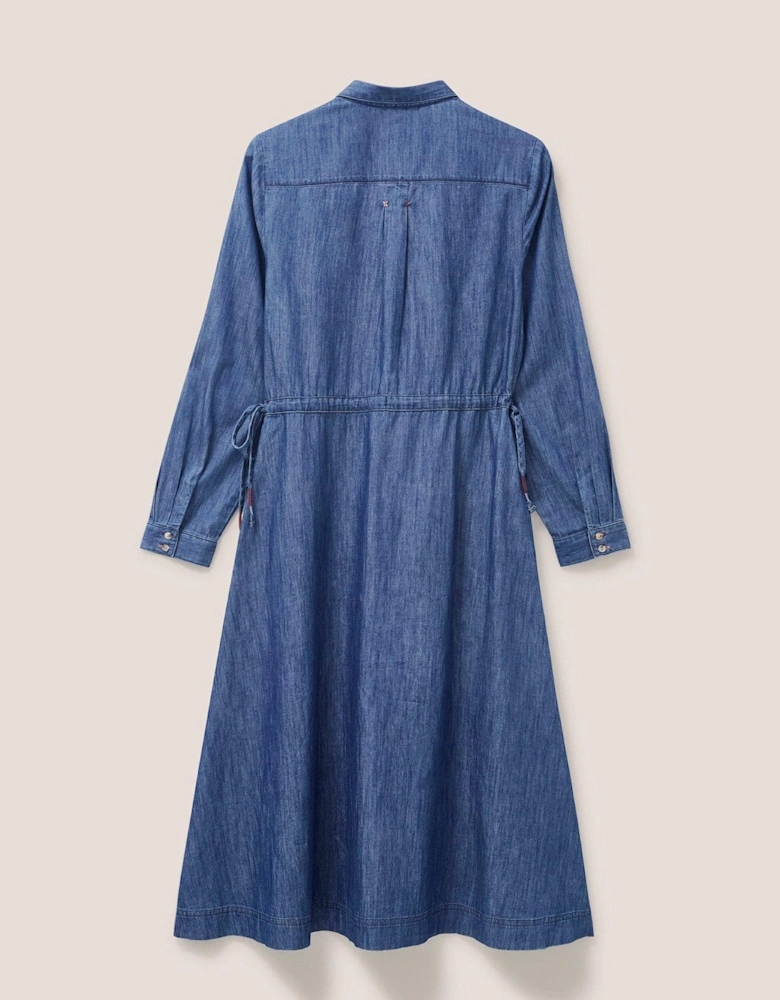 Jade Denim Shirt Dress - Blue