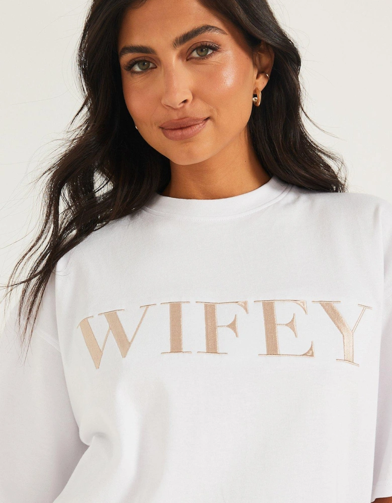 Wifey Statement T-Shirt - White