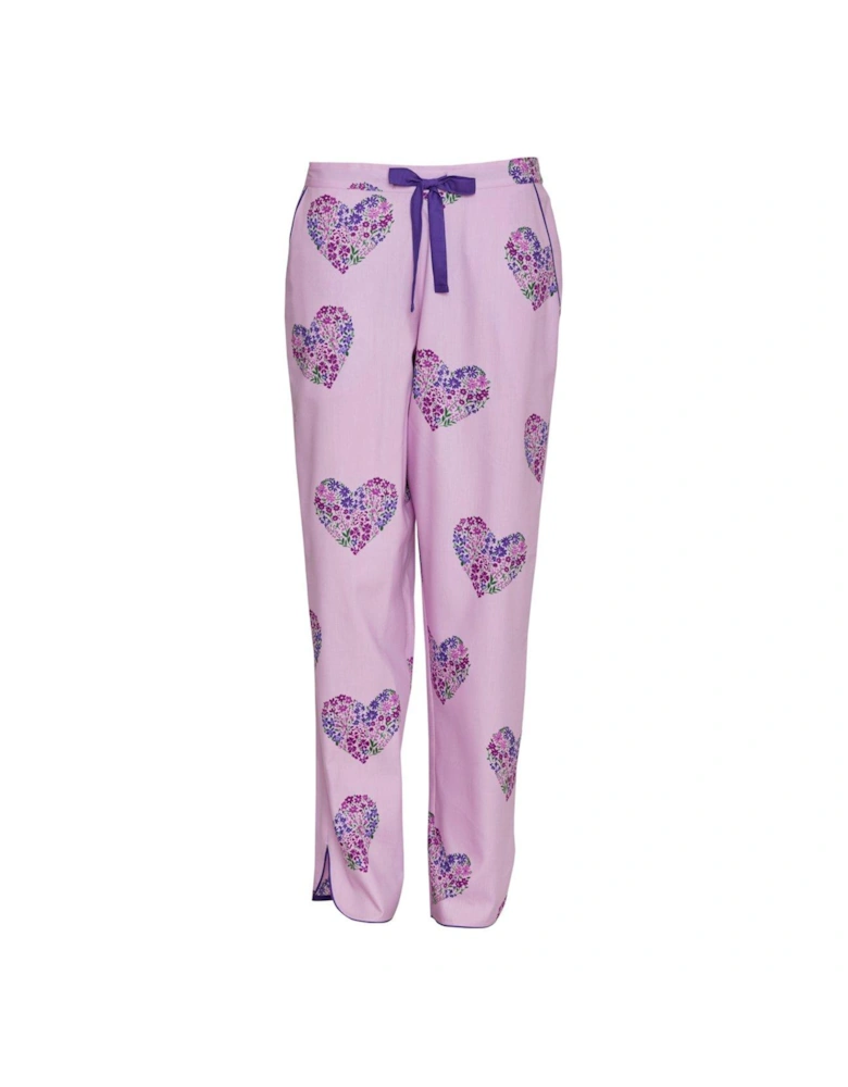 Pink Jersey Heart Print Pyjama Set