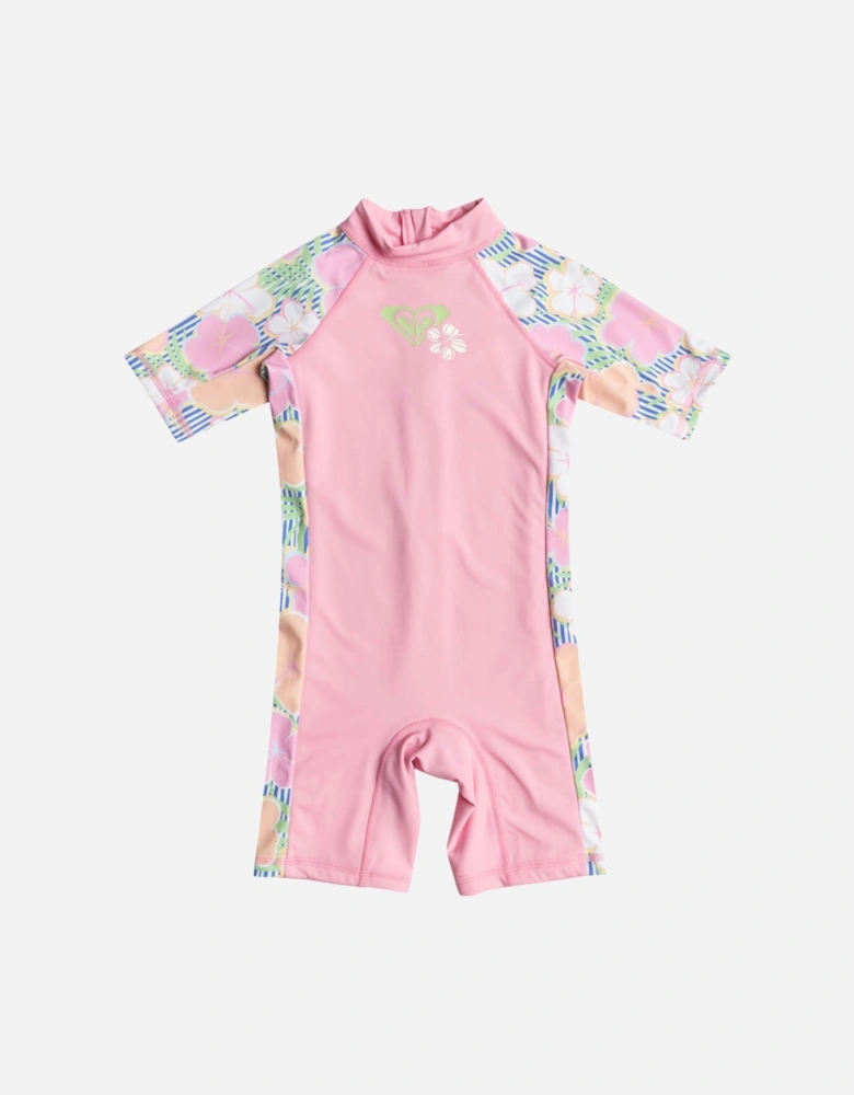 Kids Tiny Flower Short Sleeve One-Piece Rash Vest