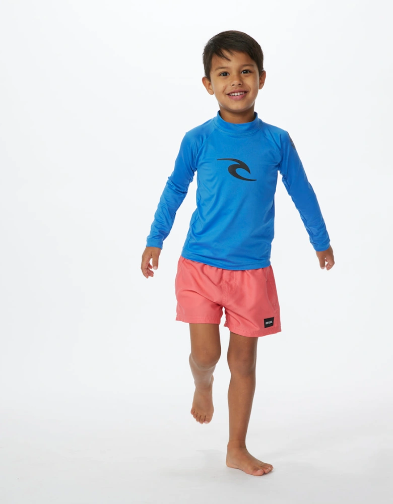 Rip Curl Kids Brand Wave Long Sleeve UV Protect Rash Vest