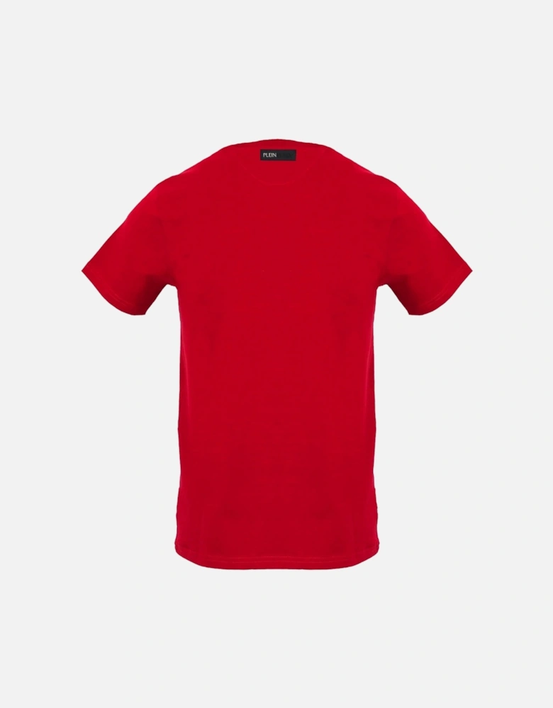 Plein Sport Small Circle Emblem Logo Red T Shirt