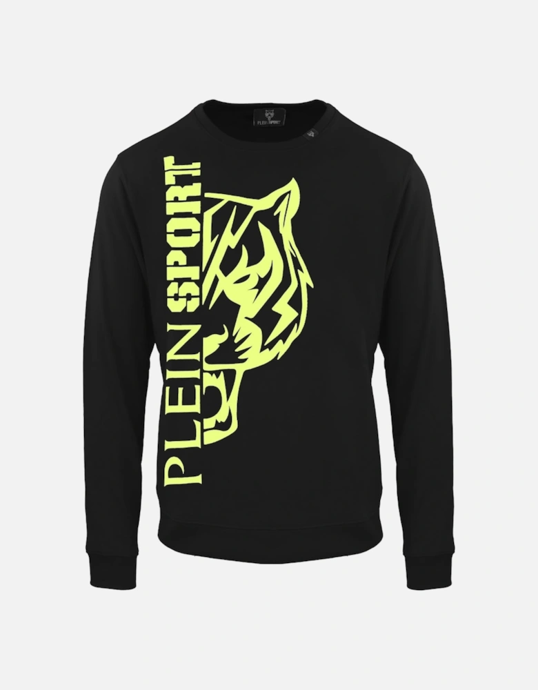 Plein Sport Large Bold Tiger Logo Black Jumper